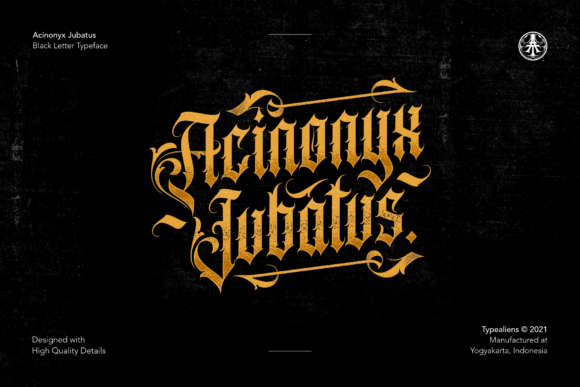 Acinonyx Jubatus Font for Business