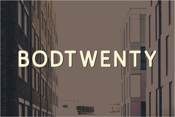 Bodtwenty: A Modern Sans Serif for Creative Projects