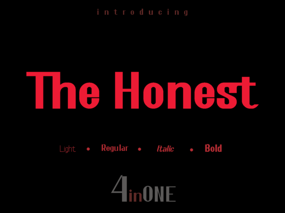 The Honest: A Font That Speaks Volumes